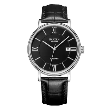 NAKZEN Men Business Automatic Mechanical Watches Brand Luxury Leather Man Wrist Watch Male Clock Relogio Masculino Miyota 9015