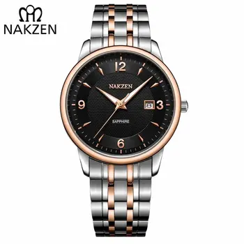 NAKZEN Men Watches Top Brand Luxury Clock Male Stainless Steel Casual Quartz Watch Mens Sports Wristwatch relogio masculino