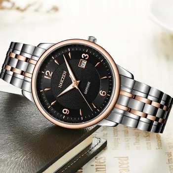 NAKZEN Men Watches Top Brand Luxury Clock Male Stainless Steel Casual Quartz Watch Mens Sports Wristwatch relogio masculino