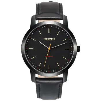 NAKZEN Fashion Male Quartz Watches Leather Watchband Business Wrist watch Waterproof Sport Men Watch Clock Relogio Masculino