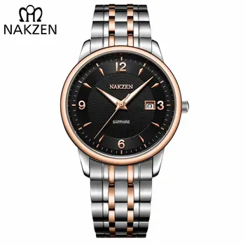 NAKZEN Men Watches Top Brand Luxury Clock Male Stainless Steel Casual Quartz Watch Mens Sports Wristwatch relogio masculino