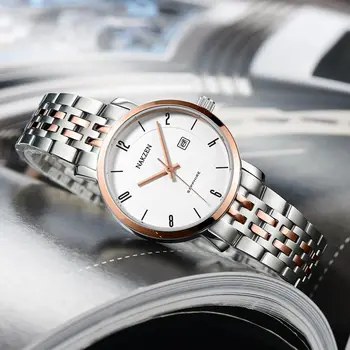 NAKZEN Luxury Tops Brand Women Quartz Wrist watch Ladies Full Steel Waterproof Watches Female Sapphire Designer Dress Watches
