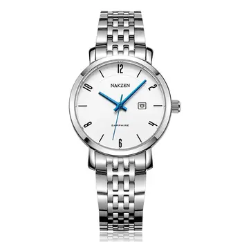 NAKZEN Luxury Tops Brand Women Quartz Wrist watch Ladies Full Steel Waterproof Watches Female Sapphire Designer Dress Watches