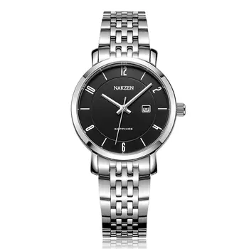 NAKZEN Luxury Tops Brand Women Quartz Wrist watch Ladies Full Steel Waterproof Watches Female Sapphire Designer Dress Watches