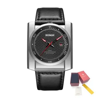 RUIMAS Luxury Men Watches Automatic Mechanical Wrist Watch for Mens Fashion Leather Business Casual Clock Montre Homme 6775