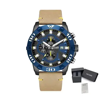 MEGIR Men Watches Fashion Luxury Big Dial Sports Watches Waterproof Quartz Wristwatch Chronograph Man Casual Luminous Clock 2136