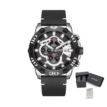 MEGIR Men Watches Fashion Luxury Big Dial Sports Watches Waterproof Quartz Wristwatch Chronograph Man Casual Luminous Clock 2136