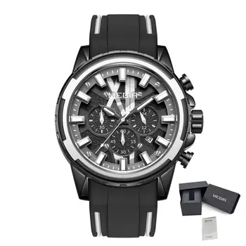 MEGIR New Sport Watch for Luxury Silicone Quartz Casual Wristwatch Waterproof Military Wrist Watch Man Clock Reloj Hombre 2133