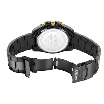 MEGIR Men Watches Brand Luxury Military Wristwatch Waterproof Steel Strap Quartz Chronograph Date Clock Male Relogio Masculino