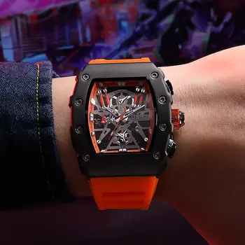 MEGIR Luxury Outdoor Sport Wristwatch for Mens Silicone Waterproof Watches Quartz Wrist Watch Male Clock Military Watch 2218
