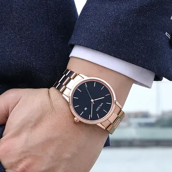MEGIR Quartz Watch for Men Top Brand Luxury Steel Band Wristwatches Business Casual Date Clock Waterproof Relogio Masculino
