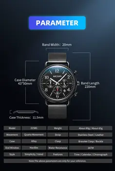 MEGIR Fashion Mens Watches Luxury Sport Quartz Wrist Watch Steel Mesh Business Casual Watches Calendar Leather Band Man Clock
