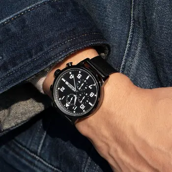 MEGIR Luxury Watches for Mens Casual Business Quartz Wrist Watch Calendar Date Man Clock Chronograph Relogio Masculino 2157