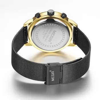 MEGIR Luxury Watches for Mens Casual Business Quartz Wrist Watch Calendar Date Man Clock Chronograph Relogio Masculino 2157