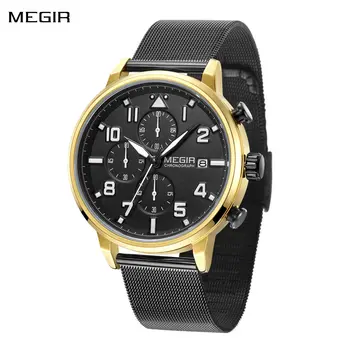 MEGIR Luxury Watches for Mens Casual Business Quartz Wrist Watch Calendar Date Man Clock Chronograph Relogio Masculino 2157