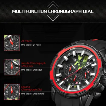 MEGIR New Sport Watch for Luxury Silicone Quartz Casual Wristwatch Waterproof Military Wrist Watch Man Clock Reloj Hombre 2133
