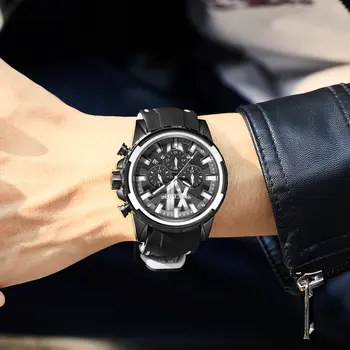 MEGIR New Sport Watch for Luxury Silicone Quartz Casual Wristwatch Waterproof Military Wrist Watch Man Clock Reloj Hombre 2133