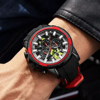 MEGIR New Sport Watch for Luxury Silicone Quartz Casual Wristwatch Waterproof Military Wrist Watch Man Clock Reloj Hombre 2133