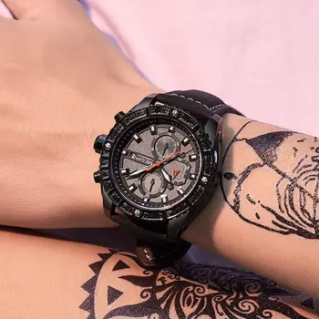 MEGIR Watches Luxury Sport Military Watch for Mens Fashion Casual Quartz Wristwatch Luminous Clock Man Chronograph Reloj Hombre