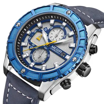 MEGIR Watches Luxury Sport Military Watch for Mens Fashion Casual Quartz Wristwatch Luminous Clock Man Chronograph Reloj Hombre
