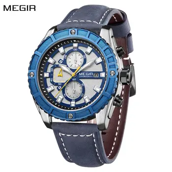 MEGIR Watches Luxury Sport Military Watch for Mens Fashion Casual Quartz Wristwatch Luminous Clock Man Chronograph Reloj Hombre