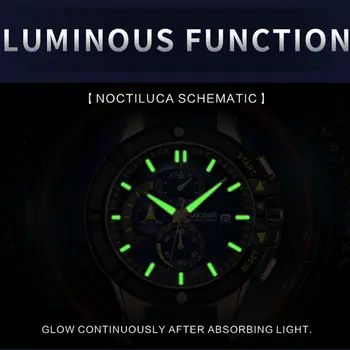 MEGIR Watches for Men Chronograph Fashion Luxury Sports Watches Silicone Strap Waterproof Calendar Quartz Man Clock Wristwatch