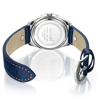 MEGIR Brand Quartz Men Watch Relogio Masculino Leather Strap Military Business Wrist Watches Men Clock Hour Time Man Chronograph
