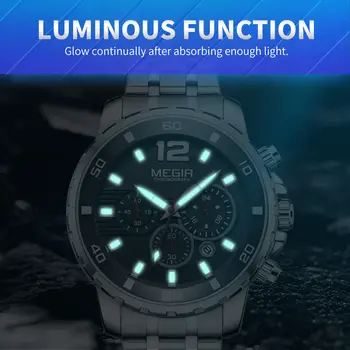 MEGIR Chronograph Quartz Men Watch Top Brand Luxury Military Wrist Watches Clock Men Relogio Masculino Business Wristwatch