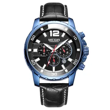 MEGIR Chronograph Quartz Men Watch Top Brand Luxury Military Wrist Watches Clock Men Relogio Masculino Business Wristwatch
