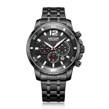 MEGIR Chronograph Quartz Men Watch Top Brand Luxury Military Wrist Watches Clock Men Relogio Masculino Business Wristwatch