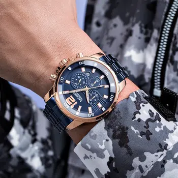 MEGIR Chronograph Quartz Men Watch Top Brand Luxury Military Wrist Watches Clock Men Relogio Masculino Business Wristwatch