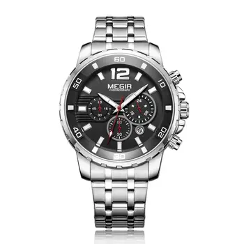 MEGIR Chronograph Quartz Men Watch Top Brand Luxury Military Wrist Watches Clock Men Relogio Masculino Business Wristwatch