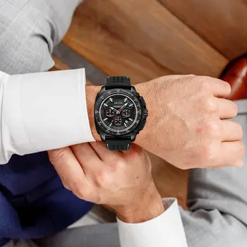 MEGIR Chronograph Men Sport Watch Fashion Silicone Army Military Watches Relogio Masculino Quartz Wrist Watch Clock Men 2056