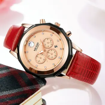 MEGIR Luxury Brand Women Bracelet Watches Ladies Fashion Quartz Sport Wristwatch Leather Dress Clock Chronograph Reloj Hombre