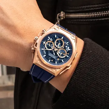 MEGIR Men's Watches Waterproof Sports Wristwatches Quartz Watch Chronograph Luminous Male Clock Calendar Relogio Masculino