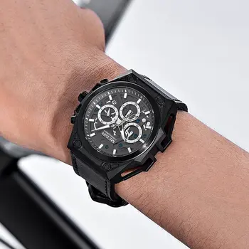 MEGIR Men's Watches Waterproof Sports Wristwatches Quartz Watch Chronograph Luminous Male Clock Calendar Relogio Masculino