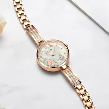 MEGIR Watch for Women Luxury Diamond Ladies Quartz Wristwatches Steel Women Bracelet Watches Female Dress Clock Relogio Feminino