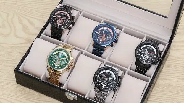 MEGIR Luxury Men Watches Stainless Steel Quartz Wristwatches Fashion Men Business Watch Clock Male Chronograph Relogio Masculino