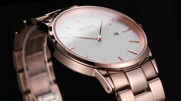 MEGIR Quartz Watch for Men Top Brand Luxury Steel Band Wristwatches Business Casual Date Clock Waterproof Relogio Masculino