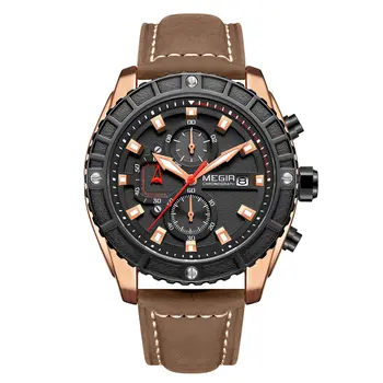 MEGIR Watches Luxury Sport Military Watch for Mens Fashion Casual Quartz Wristwatch Luminous Clock Man Chronograph Reloj Hombre