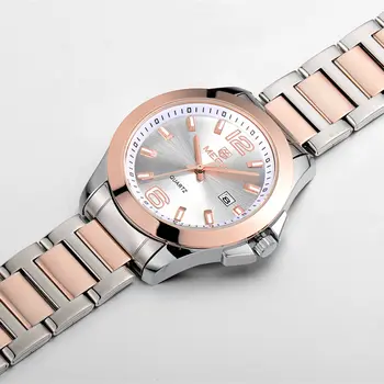 MEGIR Fashion Mens Watches for Men Top Brand Luxury Luminous Clock Steel Quartz Business Wristwatch Calendar Reloj Hombre 5006G