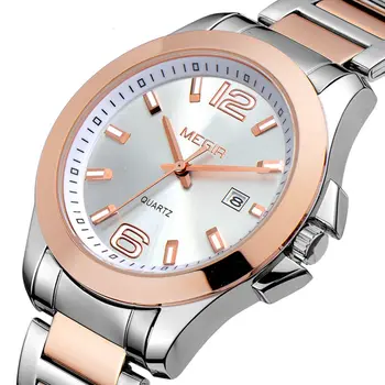 MEGIR Fashion Mens Watches for Men Top Brand Luxury Luminous Clock Steel Quartz Business Wristwatch Calendar Reloj Hombre 5006G
