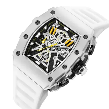 MEGIR Luxury Outdoor Sport Wristwatch for Mens Silicone Waterproof Watches Quartz Wrist Watch Male Clock Military Watch 2218
