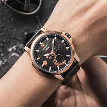 RUIMAS Watches Men's Casual Sport Watches Luxury Military Quartz Wrist Watch Chronograph ​Waterproof Man Clock Montre Homme 307