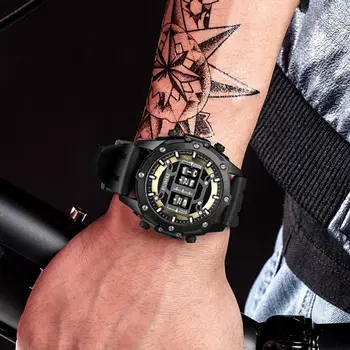 RUIMAS Mens Watches Roller Pointer Sports Quartz WristWatch Fashion  Luxury Silicone Strap Waterproof Relogio Masculino