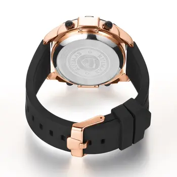 RUIMAS Mens Watches Roller Pointer Sports Quartz WristWatch Fashion  Luxury Silicone Strap Waterproof Relogio Masculino