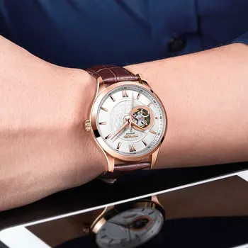 RUIMAS Business Men Watch Luxury Fashion Automatic Mechanical Watches for Men Waterproof Male Wristwatch Relogio Masculino 6754
