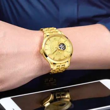 RUIMAS Business Men Watch Luxury Fashion Automatic Mechanical Watches for Men Waterproof Male Wristwatch Relogio Masculino 6754