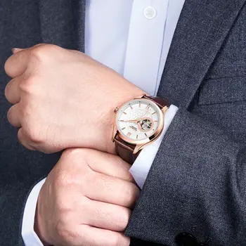 RUIMAS Business Men Watch Luxury Fashion Automatic Mechanical Watches for Men Waterproof Male Wristwatch Relogio Masculino 6754