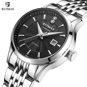 RUIMAS Brand Luxury Women Automatic Mechanical Watches Fashion Ladies Business Casual Wristwatch Sapphire Clock Reloj Mujer 6755